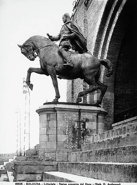 Equestrian statue of Benito Mussolini; until the fall of