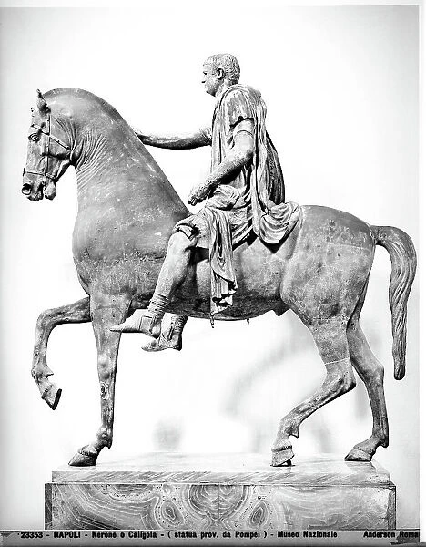 Equestrian statue of Nero or Caligula, bronze, National Archaeological Museum, Naples