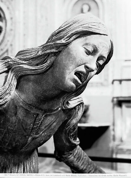 Female statue belonging to Guido Mazzoni's Piet, in the church of Sant'Anna dei Lombardi, Naples