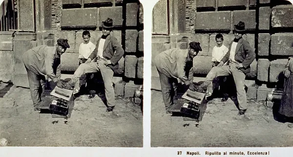 Full-length portrait of a shoe-shine boy at Art Prints