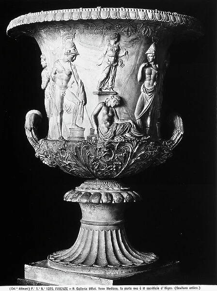 Greek vase belonging to the Medici family, in the Galleria degli Uffizi, Florence