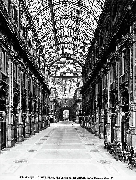 Interior of the Vittorio Emanuele Gallery, at Milan