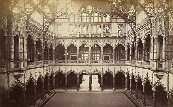 Interiors of the Oude Beurs, old Stock Exchange building, Antwerp