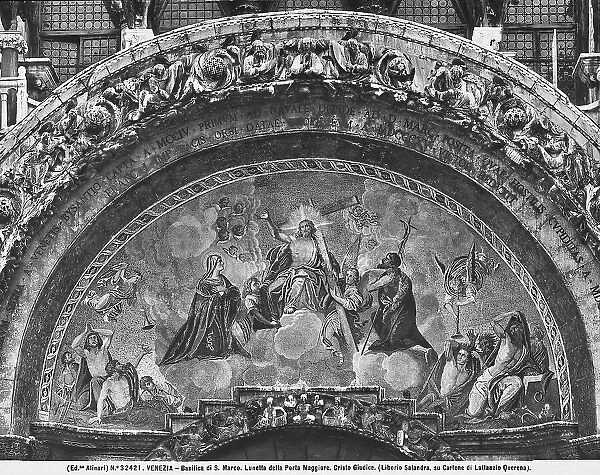 Lunette with Christ in glory, main arch of St. Mark's Basilica in Venice