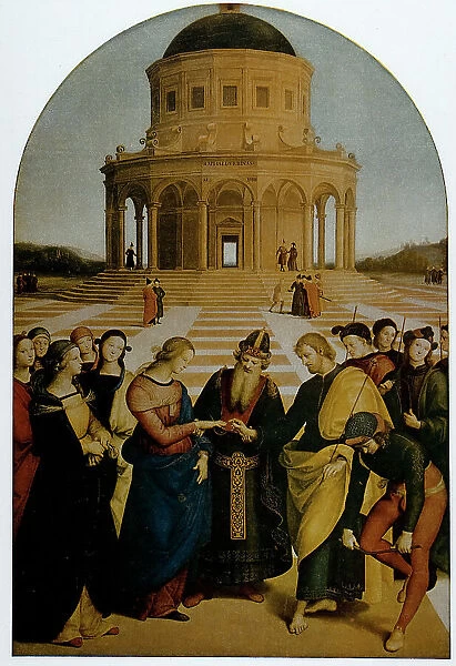 Marriage of the Virgin, oil on panel, Raphael Sanzio (1483-1520), The Brera Picture Gallery, Milan