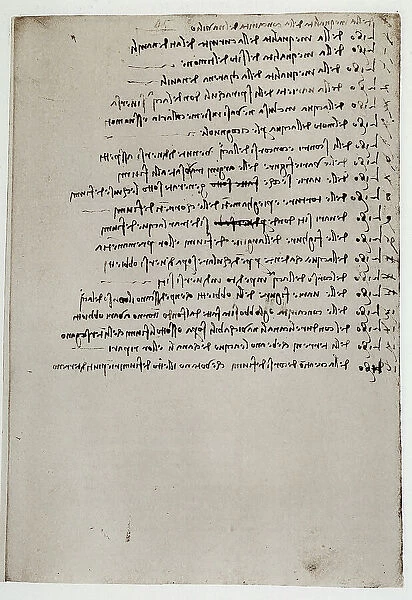 Notes on various subjects, written by Leonardo da Vinci, part of the Arundel Codex 263, c.45r, housed in the British Museum of London