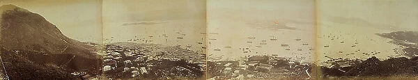 Panorama of Hong Kong's harbour and promontory, in China