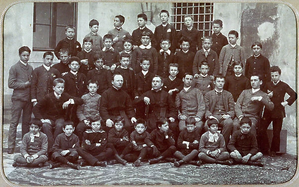 Portrait of a group of students of the Collegio Cepperello dei Padri Scolopi in Florence