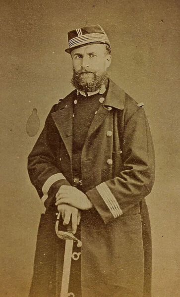 Portrait of Gustave Flourens, French politician among the protagonists of the Paris Commune; carte de visite