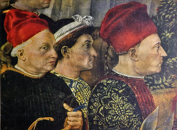 Detail with the portrait of Piero de'Medici from the Procession of the Magi, fresco by Benozzo Gozzoli. Chapel, Palazzo Medici-Riccardi, Florence