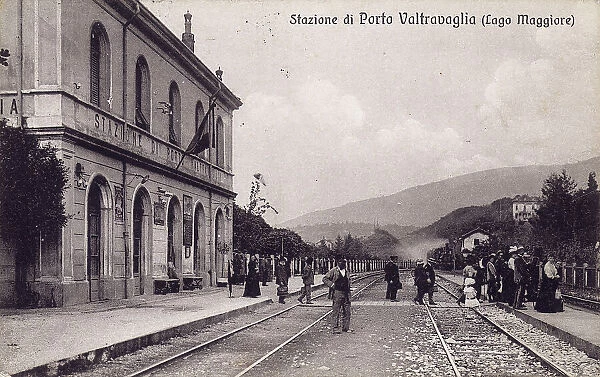 The railway station of Porto Valtravaglia, Varese