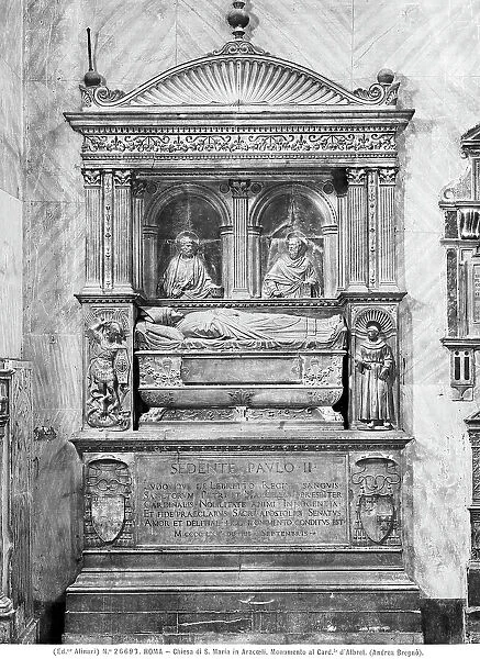 Sepulchral monument of Cardinal Ludovico d'Albret, marble, Andrea Bregno (c. 1418-1503), Church of Santa Maria in Aracoeli, Rome