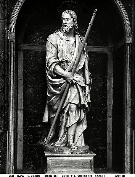 St. James, statue by Ippolito Buzio, Church of San Giacomo in Augusta, Rome