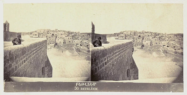 Stereoscopic photography showing Bethlehem