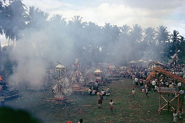 Sunda Islands. Island of Bali. Cremation collective with more than 500 deaths