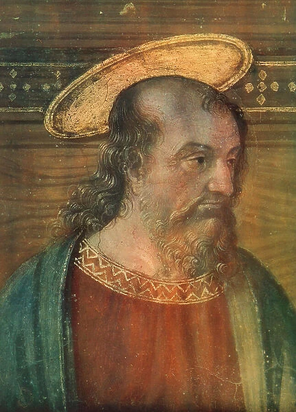 Last Supper, detail of the face of S. Thomas; fresco by Ghirlandaio. Sala del Cenacolo, Museum of S. Marco, Florence