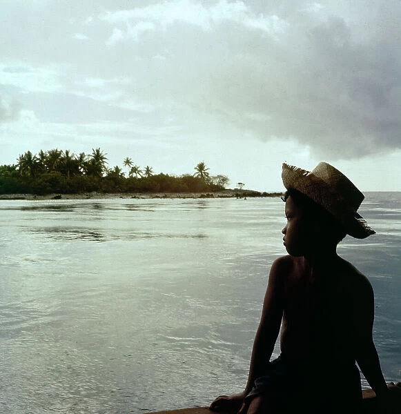 Tuamotu Islands. Manihi. Landscape of the lagoon