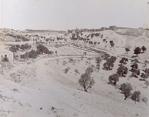 The Valley of Lebanon and Mount Zion. In the background the city of Jerusalem