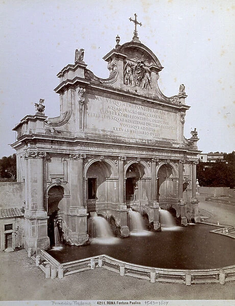 View of the Acqua Paola fountain in Rome