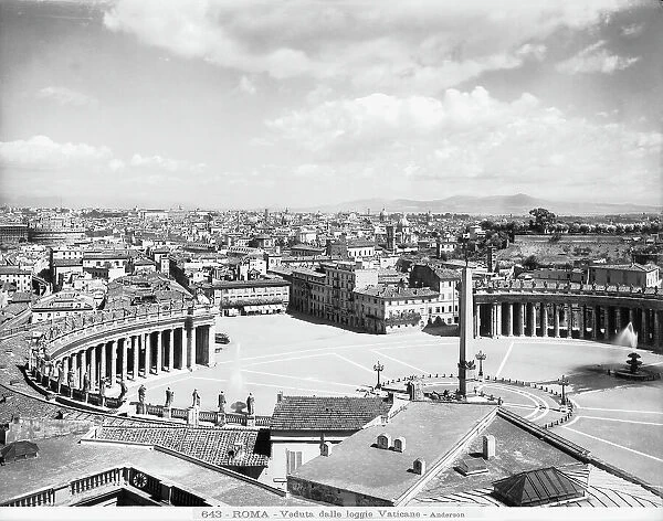 View of Piazza S. Pietro from the Vatican Galleries