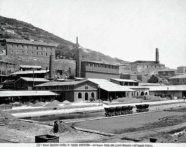 Vittorio Alinari's second journey: view of the Laveria Meccanica (the washing plant) and the electrical equipment of the metal works plant of Monteponi in Sardinia