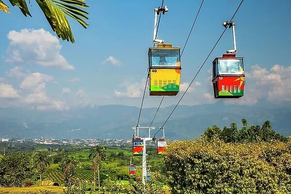 Colombia, Montenegro, Cable Car at Coffee Park