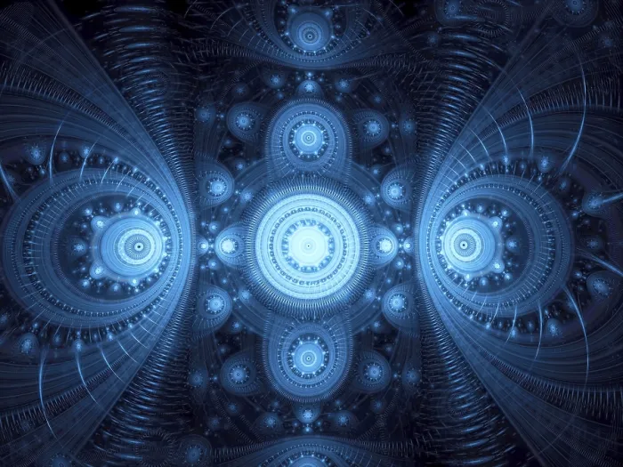 Framed Print : Abstract Blue Print - Fractal Art Design Framed Print : Abstract Blue Print - Fractal Art Design