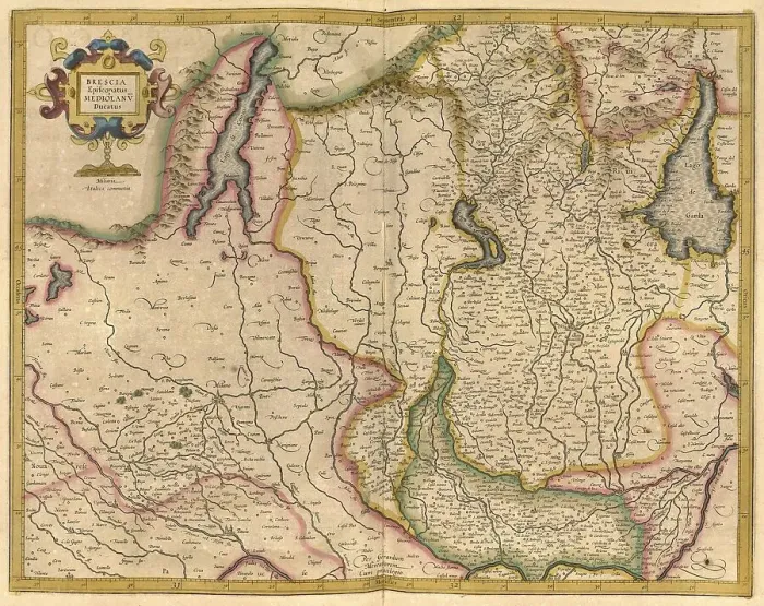 Framed Print : Gerhard Mercator's 1623 Print of Emilia Romagna Framed Print : Gerhard Mercator's 1623 Print of Emilia Romagna