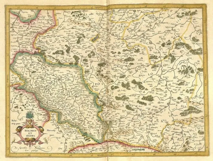 Framed Print : Digitally restored Print of 1623 Silesia Map by Gerhard Mercator Framed Print : Digitally restored Print of 1623 Silesia Map by Gerhard Mercator