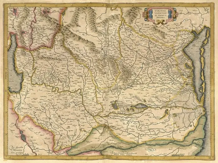 Framed Print : Veneto and Verona Print, 1623 Atlas Map Restoration Framed Print : Veneto and Verona Print, 1623 Atlas Map Restoration