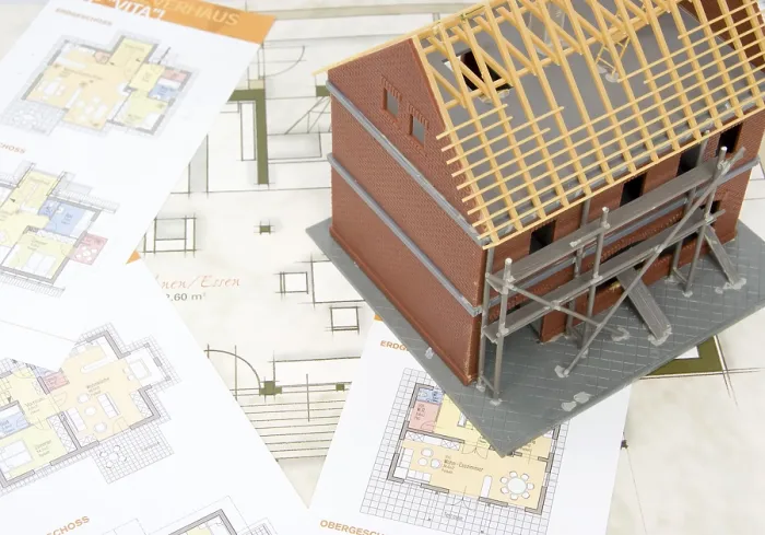 Framed Print : Bare Brickwork Model Print with Construction Plan Framed Print : Bare Brickwork Model Print with Construction Plan