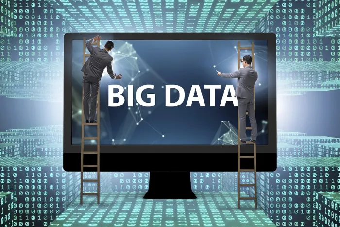 Framed Print : Big Data Print: Data Mining Analyst at Work