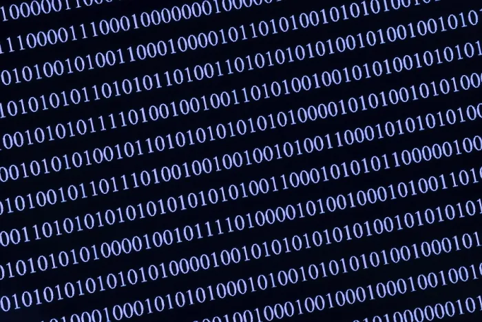 Framed Print : Binary Code Print: Digital Representation