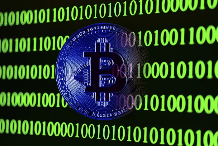 Framed Print : Bitcoin Binary Code Print Framed Print : Bitcoin Binary Code Print