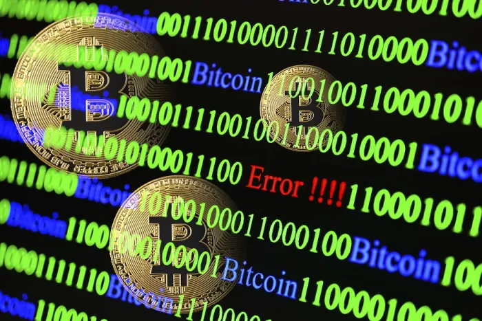 Framed Print : Bitcoin Binary Code Print: Error Message Framed Print : Bitcoin Binary Code Print: Error Message