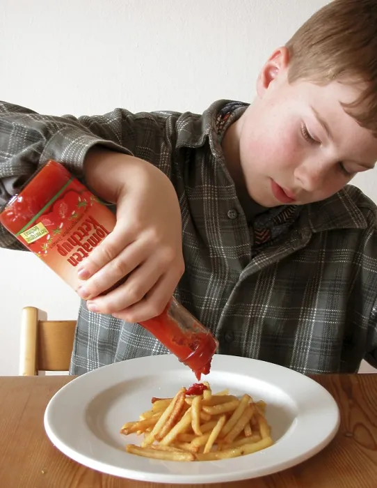 Framed Print : Boy Eats Chips Print Framed Print : Boy Eats Chips Print