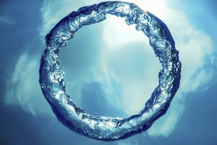 Framed Print : Bubble Ring Underwater Print Framed Print : Bubble Ring Underwater Print