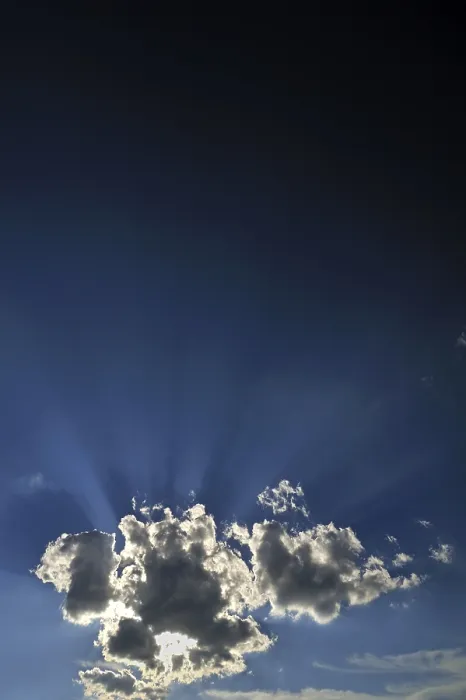 Framed Print : Cloud with Sun Rays Print