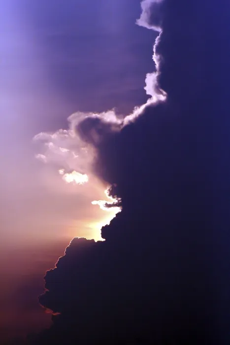 Framed Print : Clouds in Backlight Print Framed Print : Clouds in Backlight Print