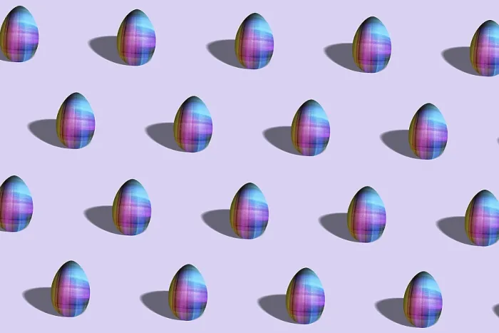 Framed Print : Colorful Easter Egg Pattern Print