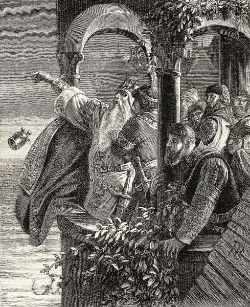 Der Koenig in Thule Print, Johann Wolfgang von Goethe's Poem. Art