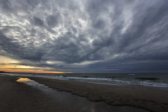 Framed Print : Dramatic Clouds Print, Weststrand DarB, Germany Framed Print : Dramatic Clouds Print, Weststrand DarB, Germany
