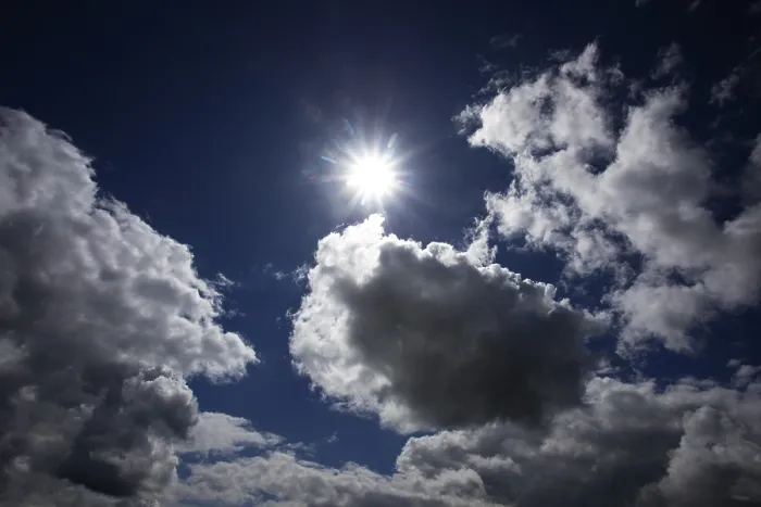 Framed Print : Dramatic Cloudscape Print with Cumulus and Sunrays, Austria