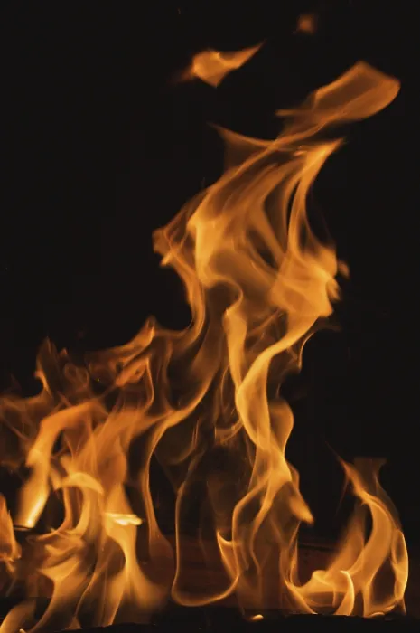 Framed Print : Dramatic Flames Dark Background Print