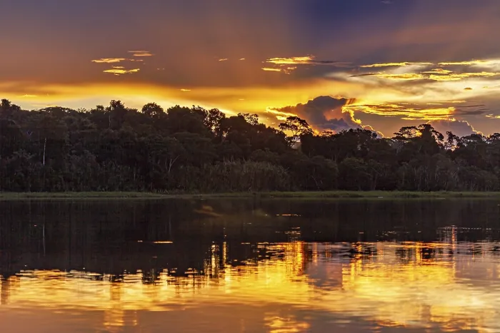Framed Print : Amazon Sunset Print over the Beni River
