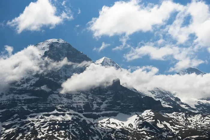 Framed Print : Eiger North Face Print, Jungfrau Mountain Landscape
