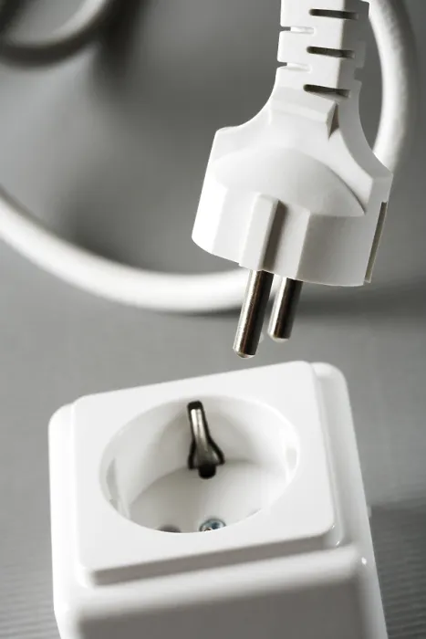 Framed Print : Electrical Plug and Outlet Print