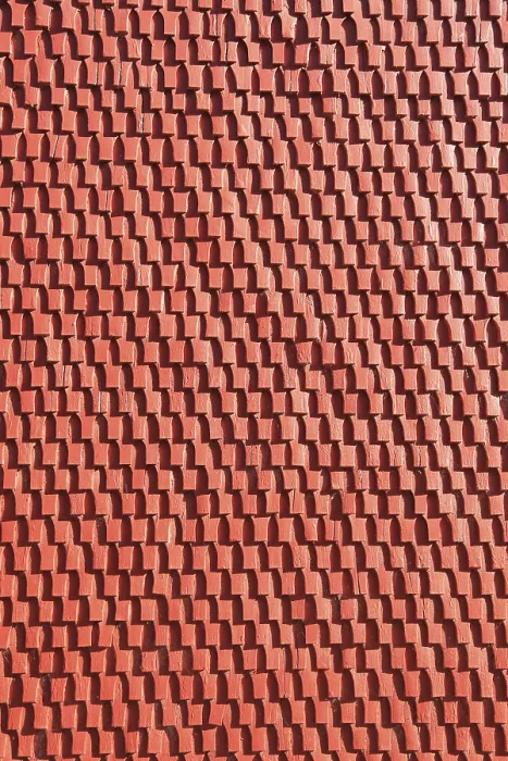 Framed Print : Red Textured Faade Cladding Print