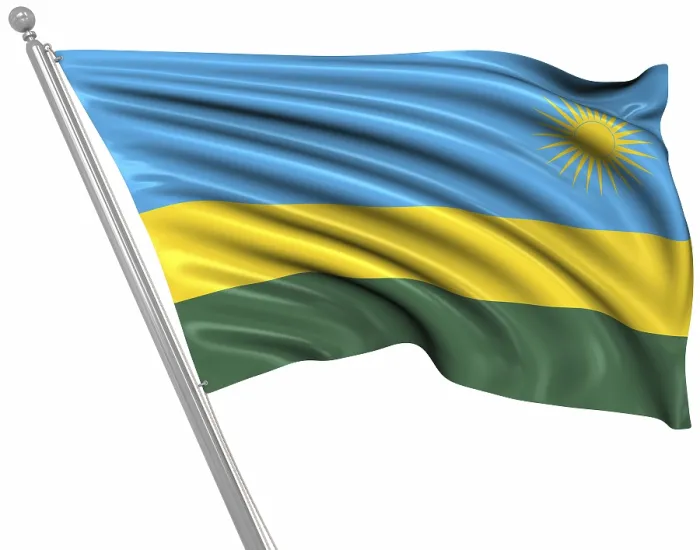 Framed Print : Computer Generated Flag of Rwanda Print