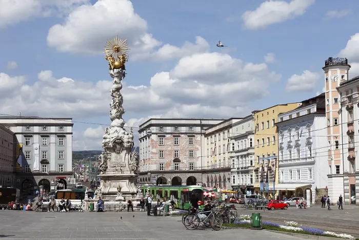 Framed Print : Holy Trinity Column Print, Linz, Austria